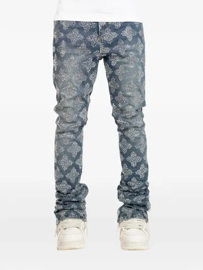 Guapi Crystal-embellishment Jeans In Blue