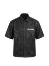 Guapi Embossed Swirl-pattern Shirt In Black