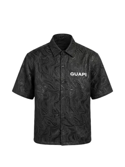 Guapi Embossed Swirl-pattern Shirt In Schwarz