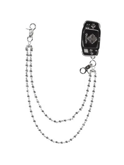 Guapi Game Boy Engraved-logo Jeans Chain In Silber