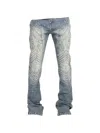 Guapi Knight Crystal-embellished Paneled Jeans In Blue