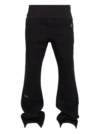 Guapi Logo-embroidered Jeans In Black