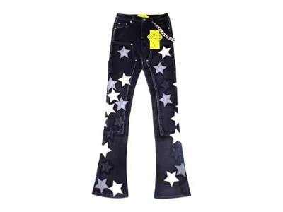 Pre-owned Guapi Men's  Vintage Stars Denim Jeans In Obsidian Black