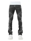 Guapi Pearl-embellished Stacked Jeans In Black