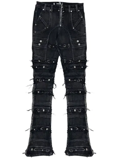 Guapi Piercing-embellished Jeans In Grau