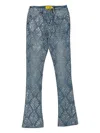 Guapi Rhinestone-embellished Stacked Jeans In Blue
