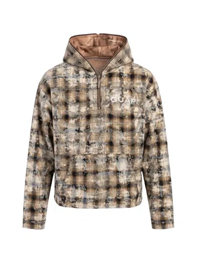 Guapi Skeleton Plaid-print Hoodie In Multi
