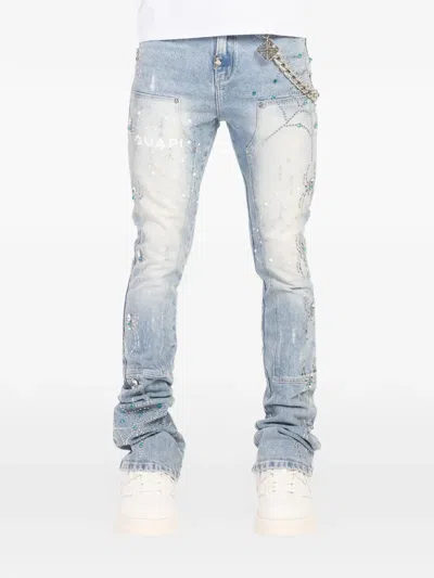Guapi Spider-motif Slim-fit Jeans In Blue