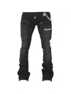 Guapi Texturized Carpenter Jeans In Black