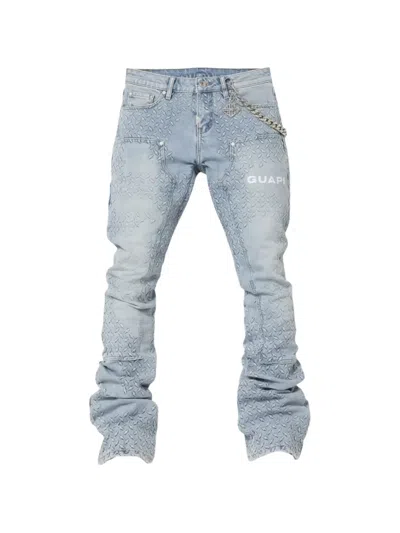Guapi Texturized Carpenter Jeans In Blue