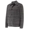 Guards London Men's Black / Grey Scot Reversible Wool Blend Jacket - Black/black Check In Multi