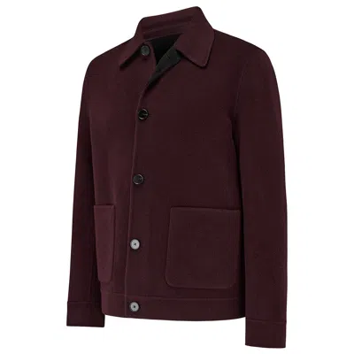 Guards London Men's Black / Red Irish Reversible Wool Blend Jacket - Wine/black In Multi