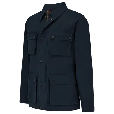 Guards London Men's Blue Curtis Cotton Showerproof Four Pocket Jacket - Navy