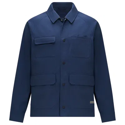 Guards London Men's Blue Jacob Modern Field Overshirt - Navy