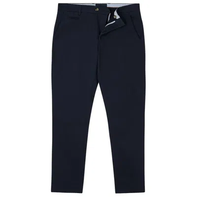 Guards London Men's Blue Tailored Chinos - Navy