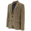 Guards London Men's Brown Allenby Wool Tweed Blazer - Tan Windowpane In Brown