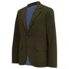 Guards London Men's Green Ballard Cotton Blazer - Khaki In Green