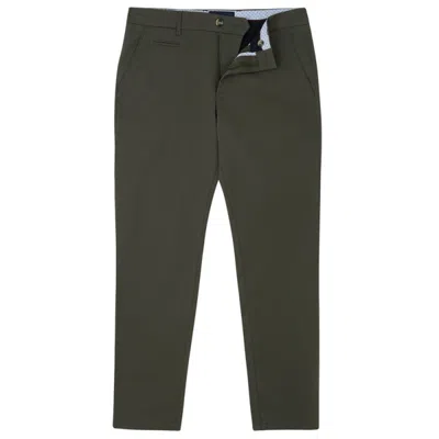 Guards London Men's Green Tailored Chinos - Khaki