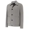 Guards London Men's Grey / Silver Irish Reversible Wool Blend Jacket - Silver/grey In Gray