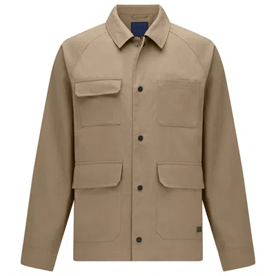 Guards London Men's Jacob Modern Field Overshirt - Mid Brown