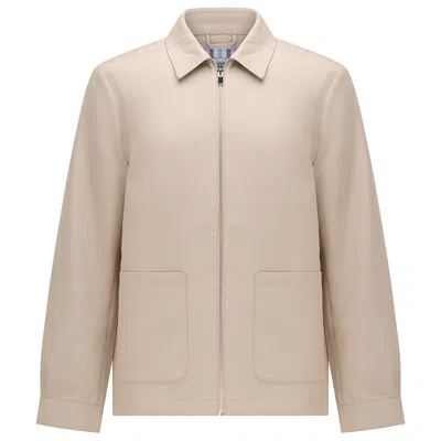 Guards London Men's Neutrals Stonham Essential Casual Jacket - Stone In Gray