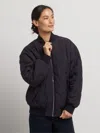 Guards London Women's Blue Grace Quilted Bomber Jacket - Navy In Black