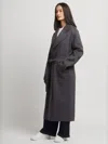 Guards London Women's Grey Kelly Belted Wool Cashmere Long Coat - Pewter In Gray