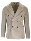 Guarinucci Double-breasted Blazer In Washed Denim Jackets Grey In Grey