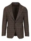 Guarinucci Blazer Lancia 2 Tasche Toppa Galles 67 Lana 18 Poliam 10 Seta 8 Polies 2 Elastan Jackets Brown In Brown