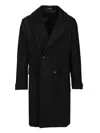 Guarinucci Cappotto 2 Petti Ulster 100 Lana Jackets Black In Black