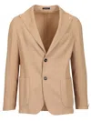 Guarinucci Single-breasted Patch-pocket Blazer In Brown