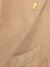 Guarinucci Cotton Linen Blazer Jackets Beige In Beige