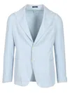 Guarinucci Cotton Linen Blazer Jackets Light Blue