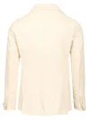 Guarinucci Cotton Linen Blazer Jackets White In White