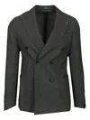 Guarinucci Blazer Doppio Petto Lana Opsak Verde In Green