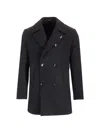 Guarinucci Short Double-breasted Coat Jackets Blue In Blue