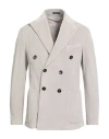 Guarinucci Man Blazer Light Grey Size 36 Cotton, Lyocell, Elastane