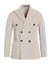 Guarinucci Man Blazer Light Grey Size 36 Cotton, Lyocell, Elastane In Neutral