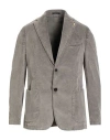 Guarinucci Man Blazer Sage Green Size 40 Cotton, Lyocell, Elastane In Gray