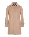 Guarinucci Man Coat Camel Size 44 Polyester, Elastane In Neutral