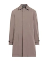 Guarinucci Man Coat Taupe Size 48 Polyester, Elastane In Neutral