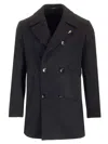 Guarinucci Short Double-breasted Coat Jackets Blue In Blue