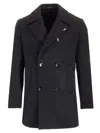 Guarinucci Short Double-breasted Coat Jackets Blue