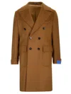 Guarinucci Ulster Tobacco Coat In Virgin Wool And Cashmere Coats Brown