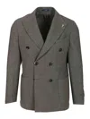 Guarinucci Unlined Double-breasted Blazer In Gray