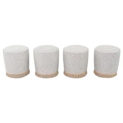 Pre-owned Gubi 2024  Pouffe In Hallingdal 65, Kvadrat Upholstery 4x Available In Gray