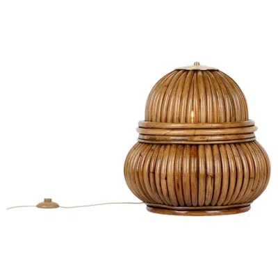 Pre-owned Gubi Bohemian 72 Floor Lamp, Rattan In Brown