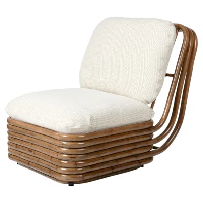 Pre-owned Gubi Bohemian 72 Outdoor Lounge Chair In Rattan Strips By Gabriella Crespi In Sand