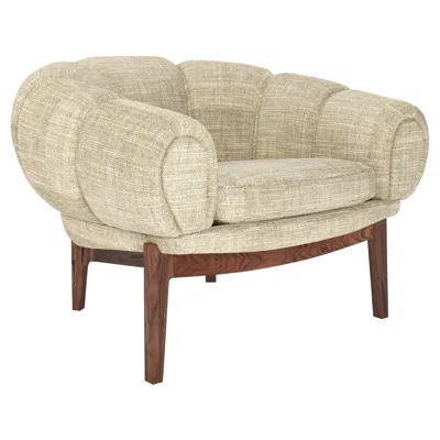 Pre-owned Gubi Customizable  Croissant Lounge Chair By Illum Wikkelsø In Sand