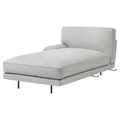 Pre-owned Gubi Customizable  Flaneur Module, Chaise Longue With Right Armrest By Gamfratesi In Gray